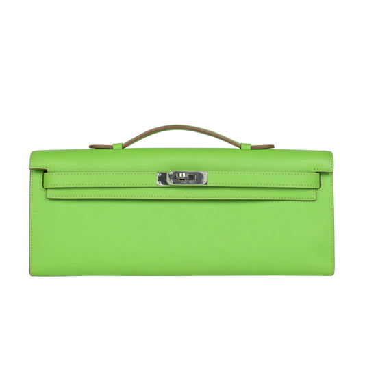 Hermes Kelly Cut Vert Cru Swift Leather