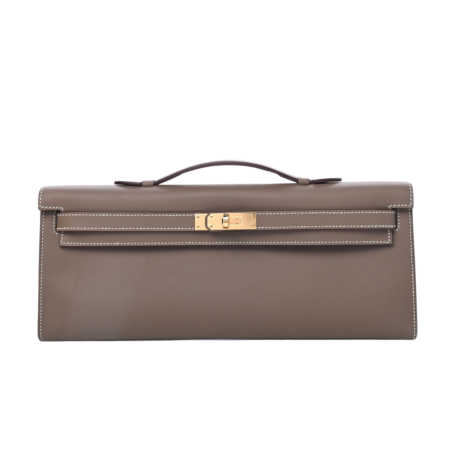 Hermes Kelly Cut Etoupe Swift Leather