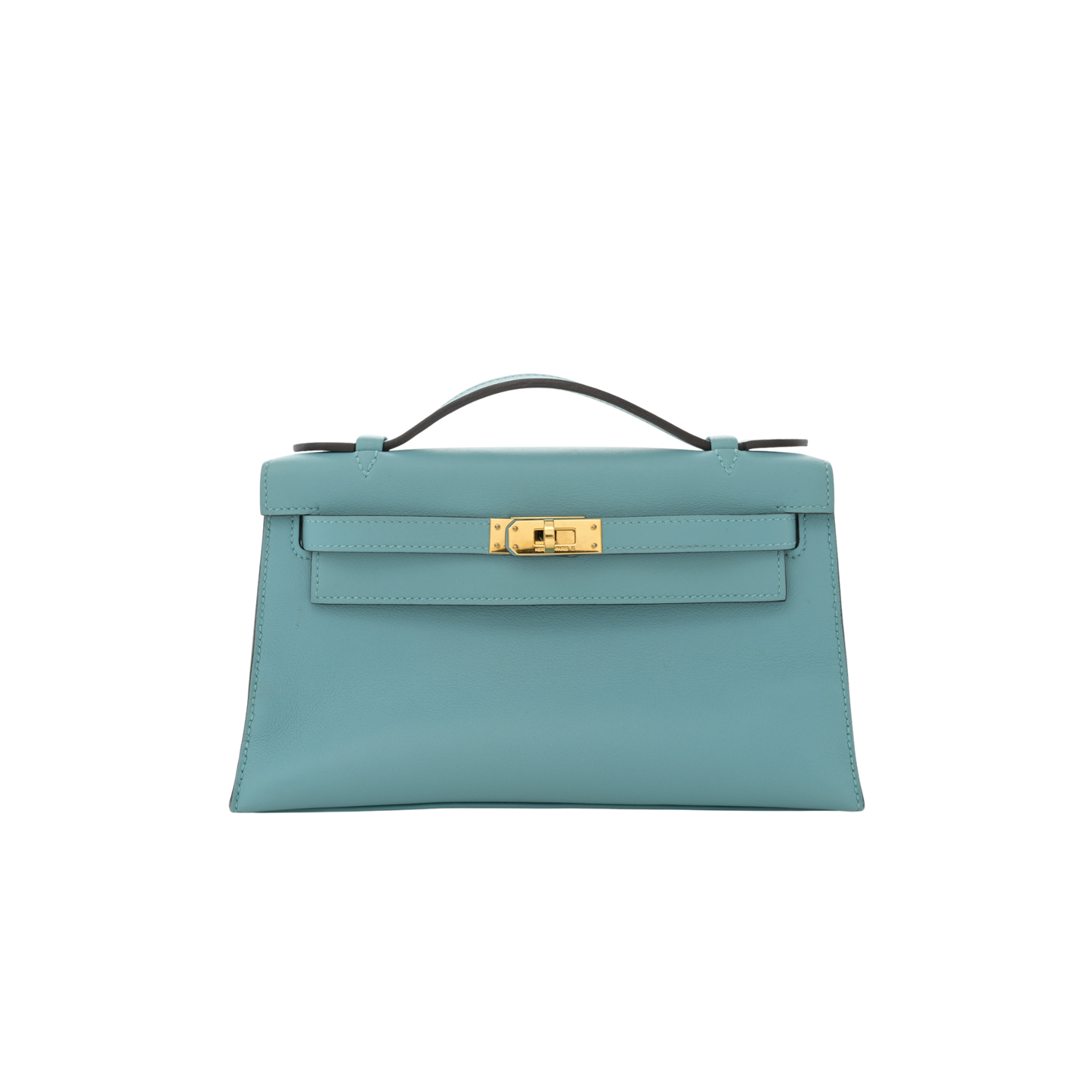 Hermes Kelly Pochette Bleu Saint Cyr Swift Leather