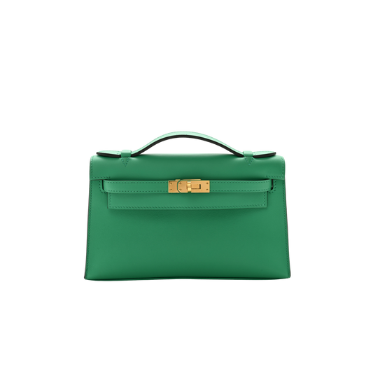 Hermes Kelly Pochette Menthe Swift Leather