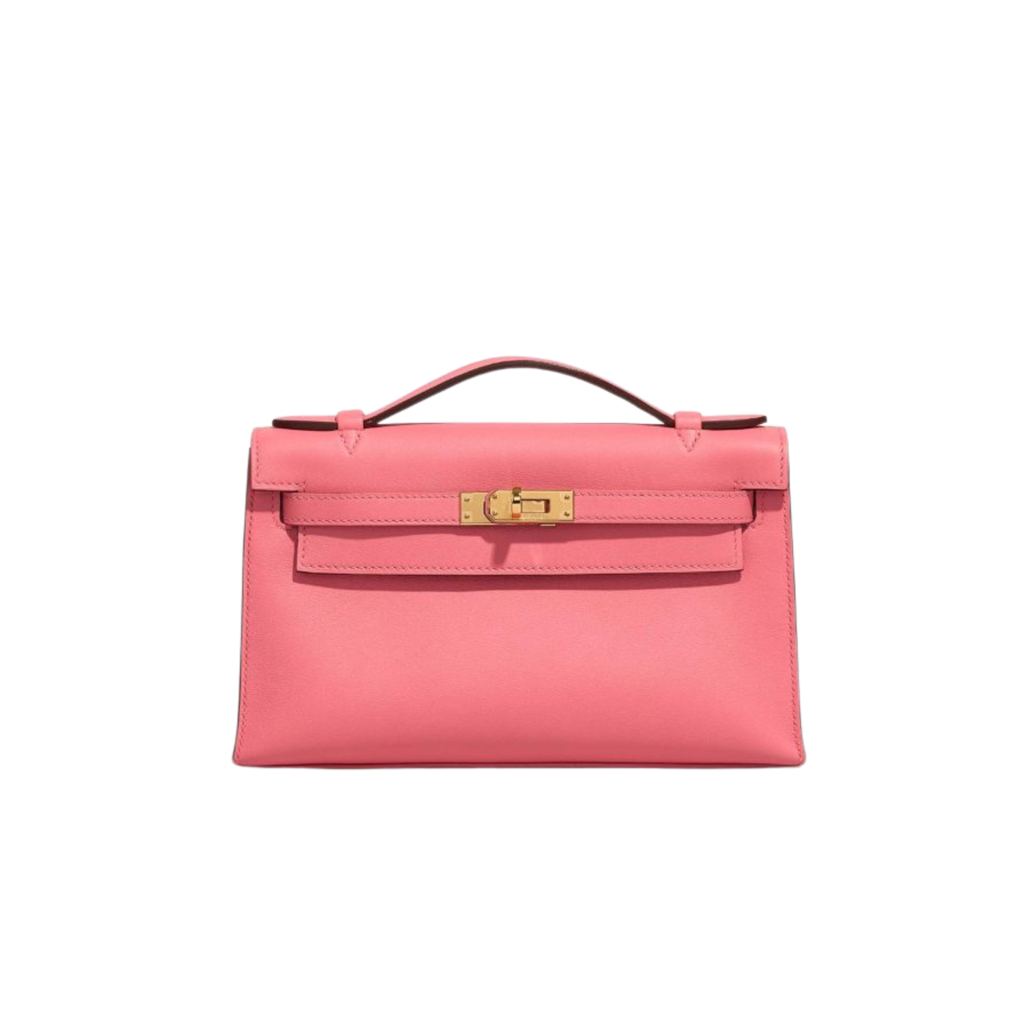 Hermes Kelly Pochette Rose Azalee Swift Leather