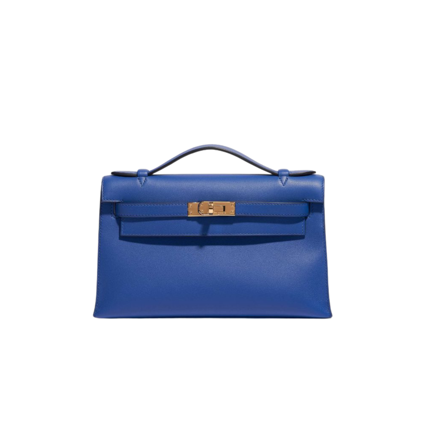 Hermes Kelly Pochette Bleu de France Swift Leather