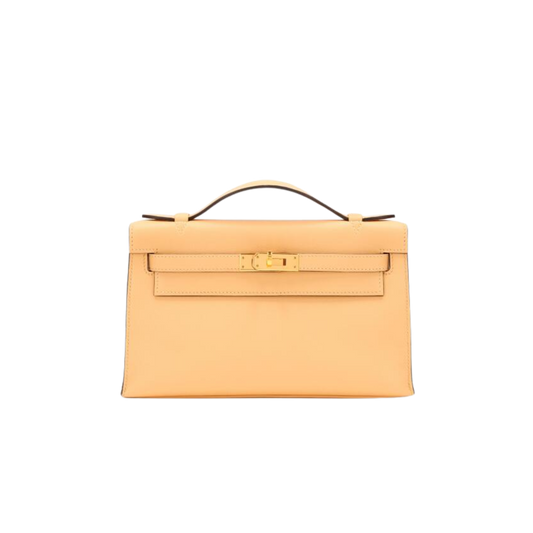 Hermes Kelly Pochette Naturel Swift Leather