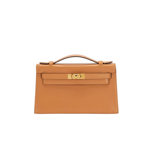Hermes Kelly Pochette Sesame Swift Leather