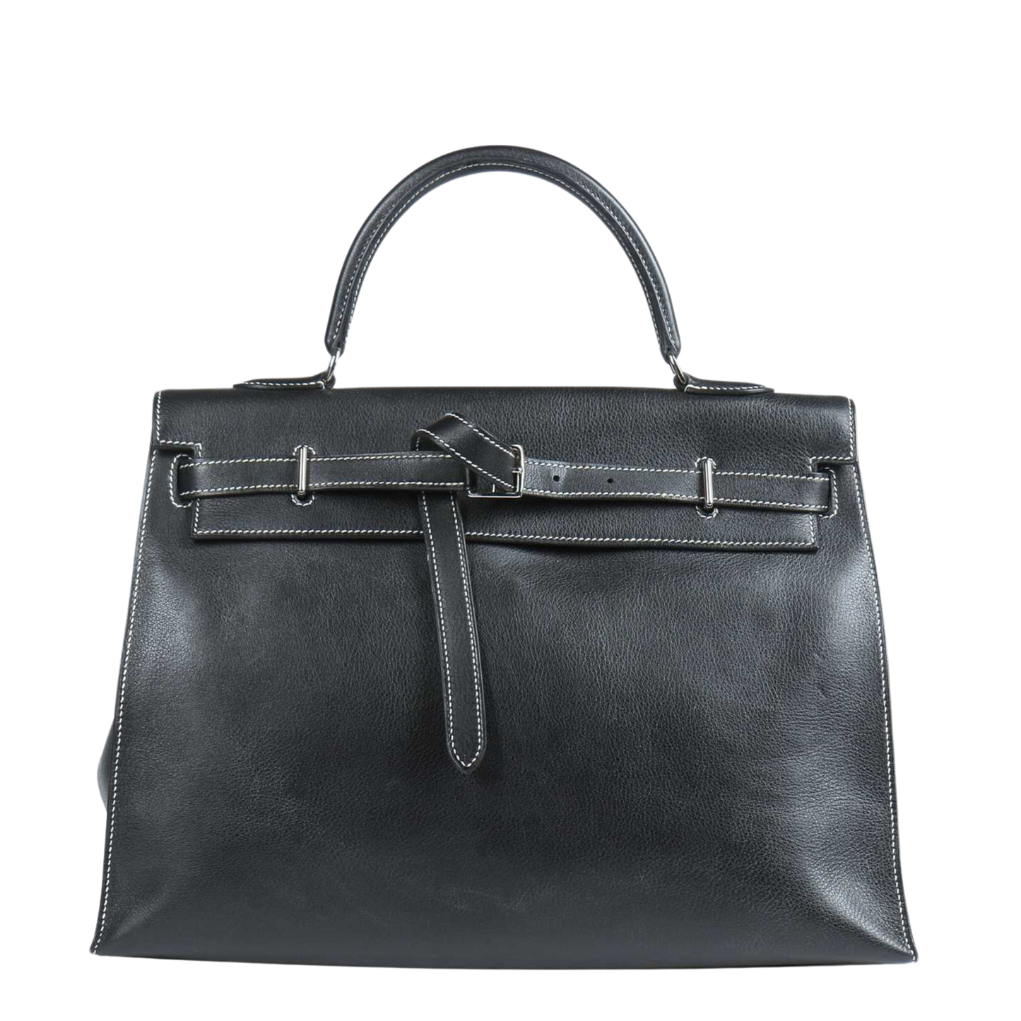 Hermes Kelly Flat Noir Swift Leather