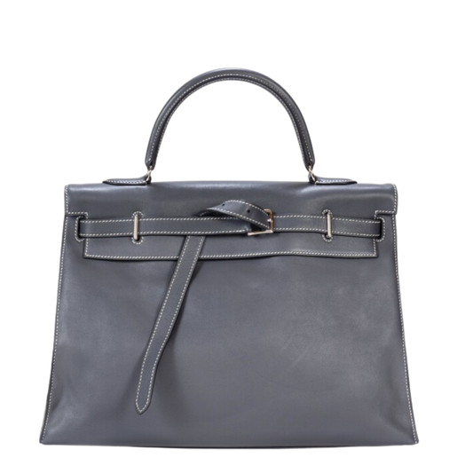 Hermes Kelly Flat Etain Swift Leather