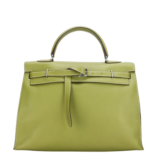 Hermes Kelly Flat Vert Anis Swift Leather