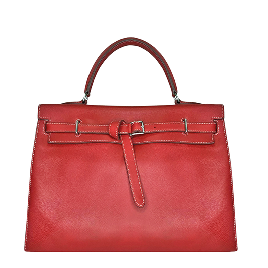 Hermes Kelly Flat Rouge Piment Swift Leather