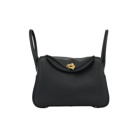 Hermes Lindy 26 Noir Clemence Leather