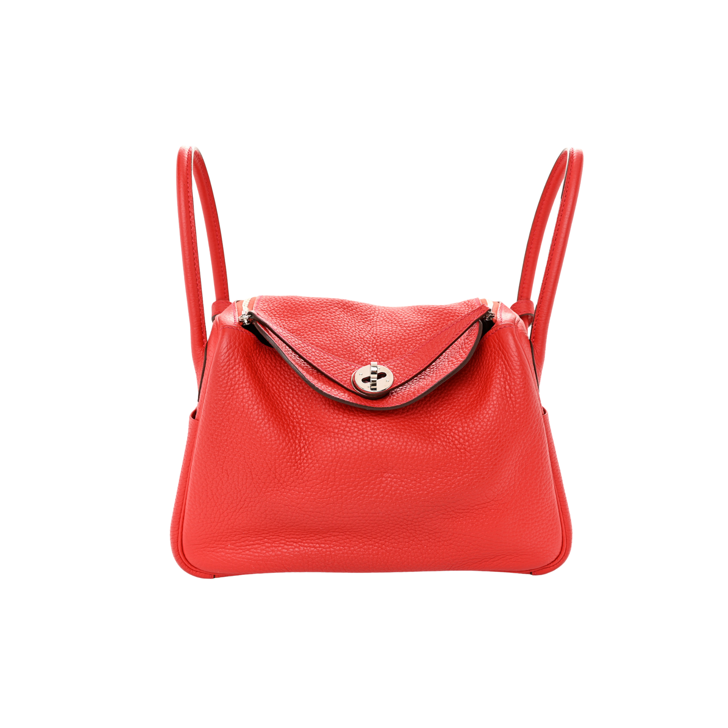 Hermes Lindy 26 Rouge Tomate Clemence Leather
