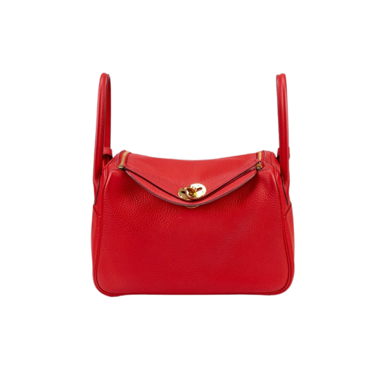 Hermes Lindy 26 Rouge Garance Clemence Leather