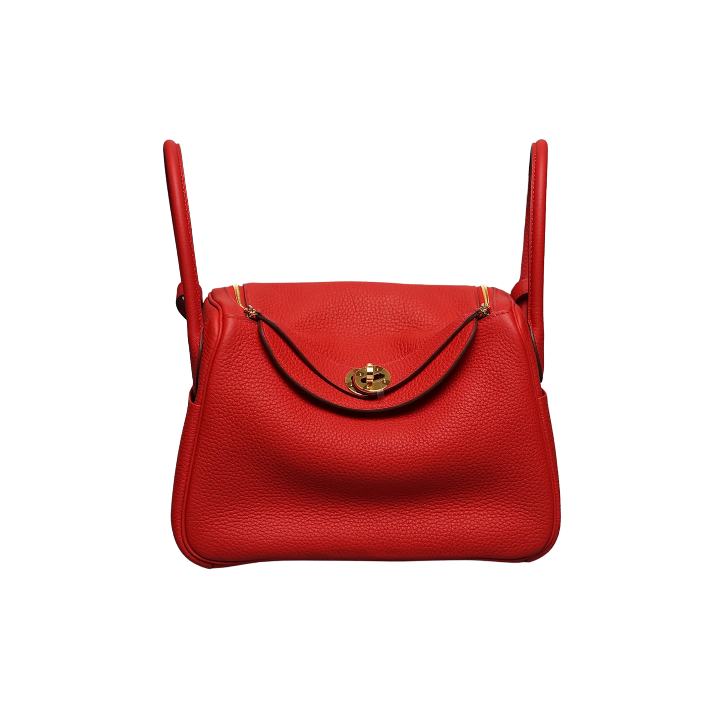Hermes Lindy 26 Vermillon Clemence Leather