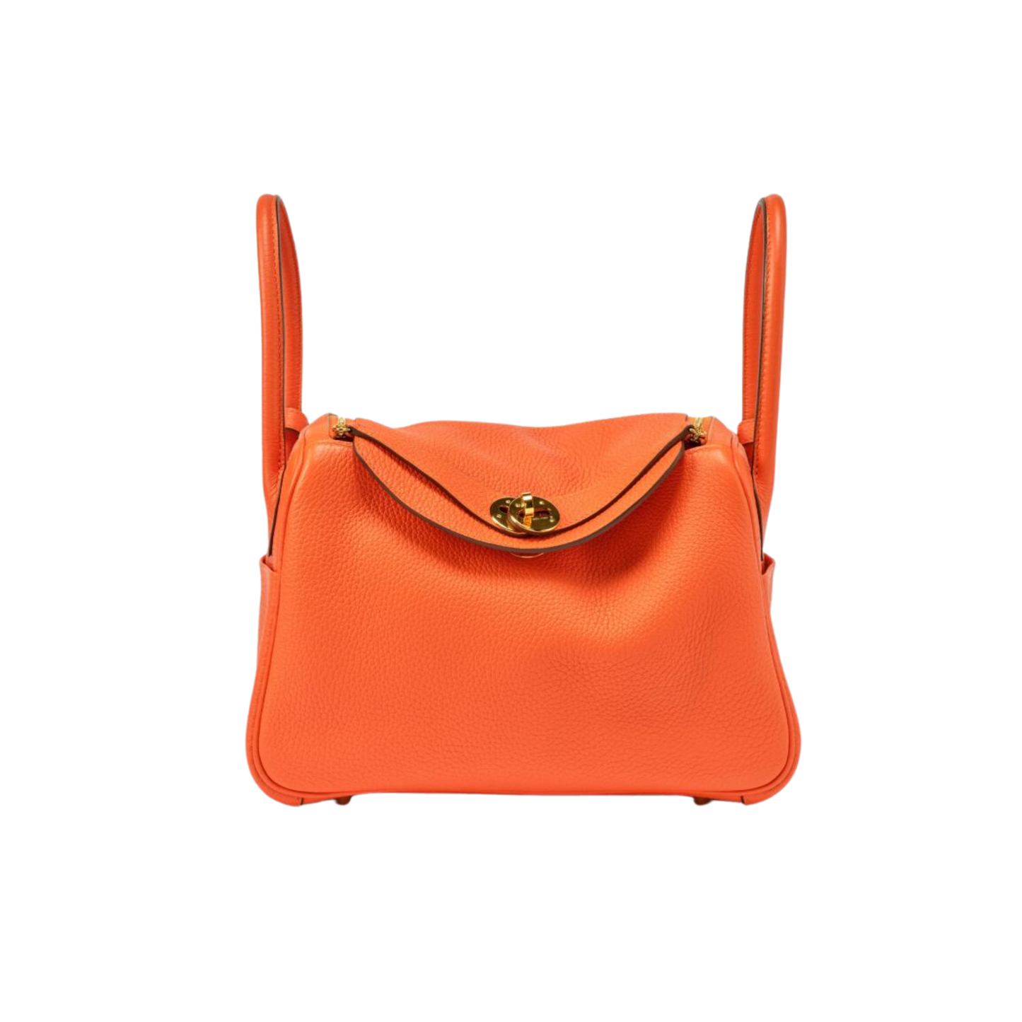 Hermes Lindy 26 Orange H Clemence Leather