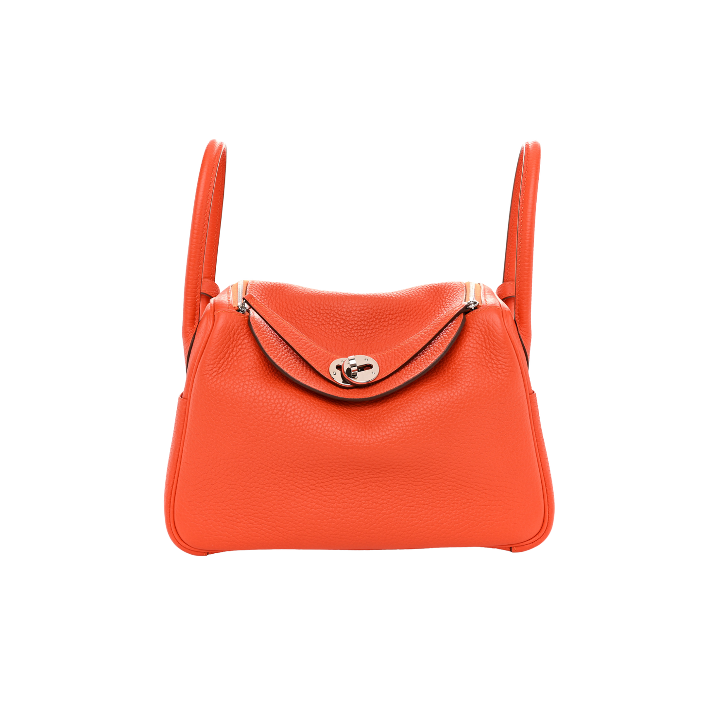 Hermes Lindy 26 Orange Pale Clemence Leather