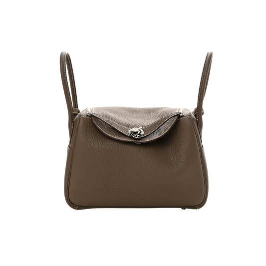 Hermes Lindy 26 Etoupe Clemence Leather