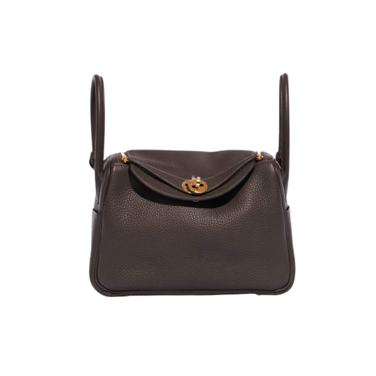 Hermes Lindy 26 Chocolat Clemence Leather