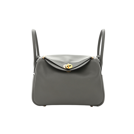 Hermes Lindy 26 Gris Meyer Evercolor Leather