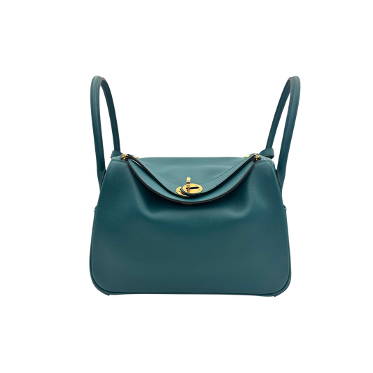 Hermes Lindy 26 Vert Bosphore Evercolor Leather
