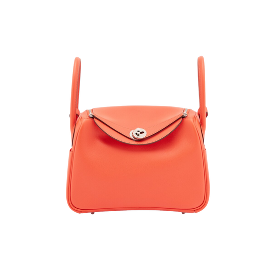 Hermes Lindy 26 Orange Poppy Evercolor Leather