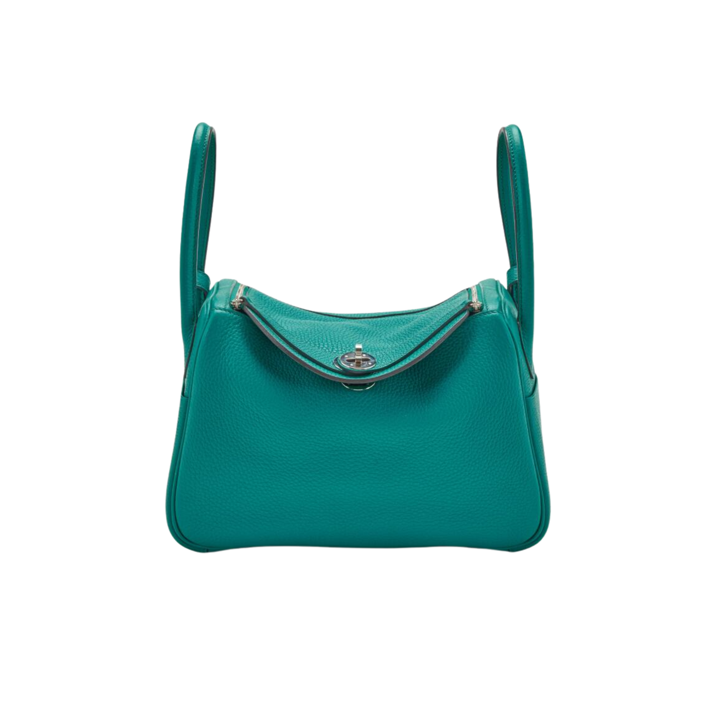 Hermes Lindy 26 Bleu Paon Clemence Leather