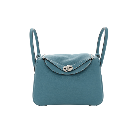 Hermes Lindy 26 Bleu Jean Clemence Leather