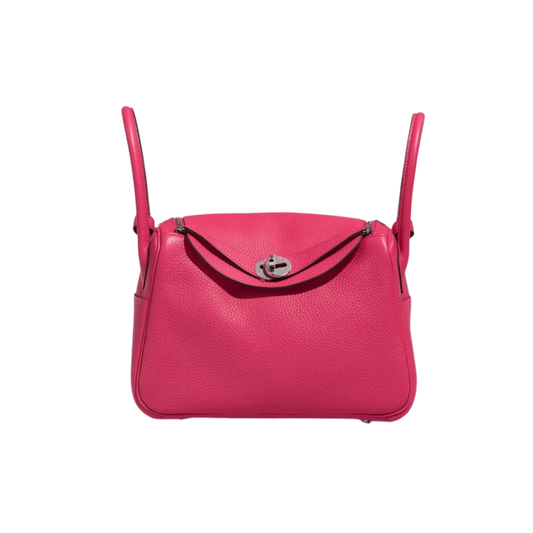 Hermes Lindy 26 Rose Extreme Clemence Leather