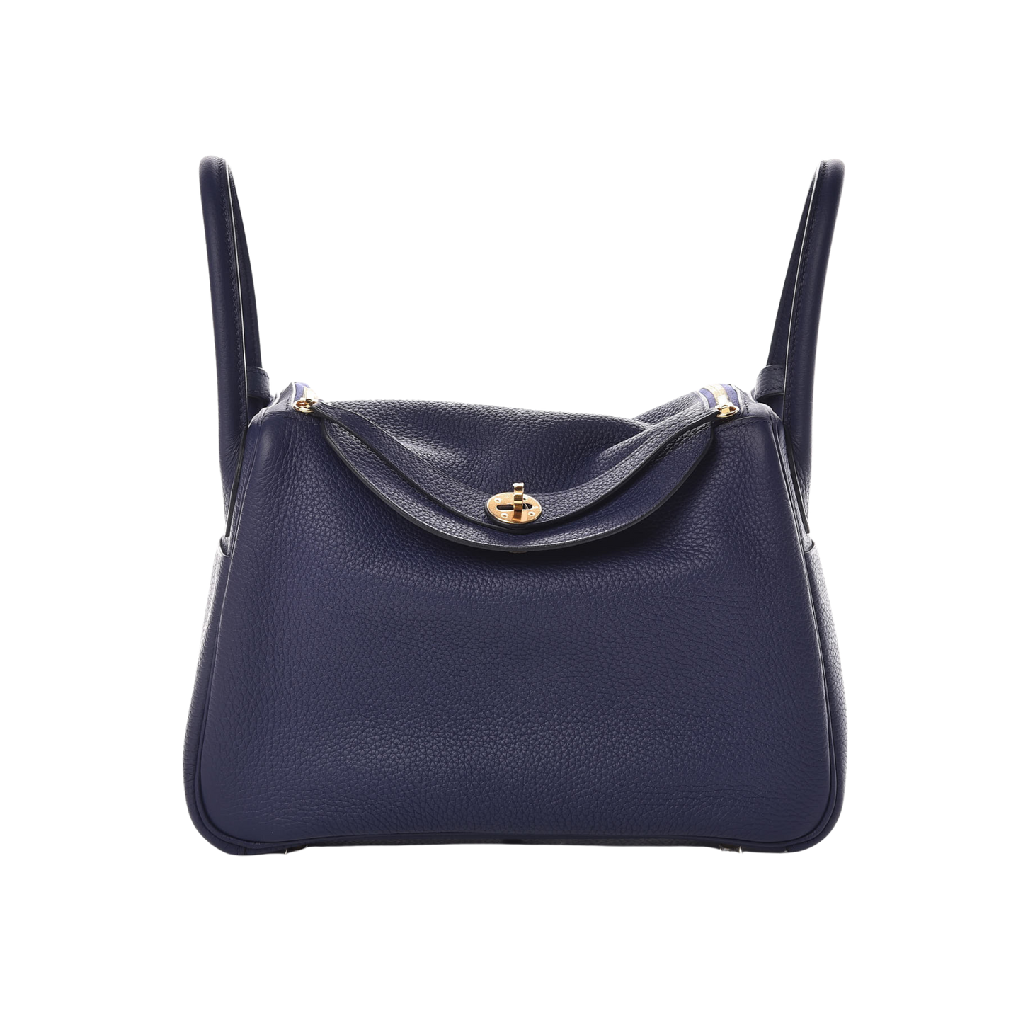 Hermes Lindy 30 Bleu Encre Clemence Leather