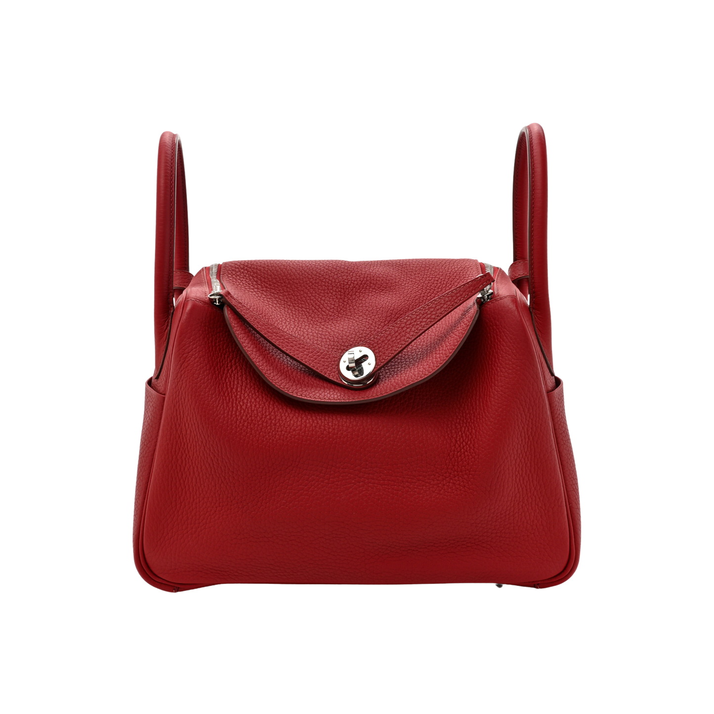 Hermes Lindy 30 Rouge Garance Clemence Leather