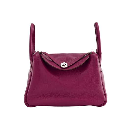 Hermes Lindy 30 Rubis Clemence Leather