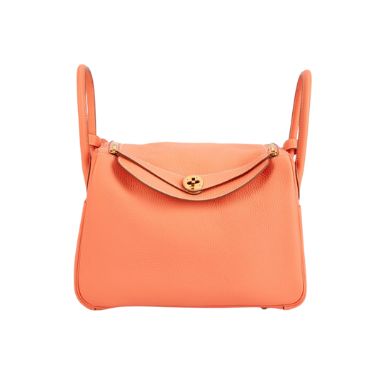 Hermes Lindy 30 Crevette Clemence Leather
