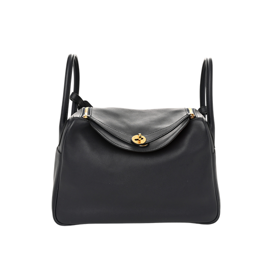 Hermes Lindy 30 Bleu Indigo Swift Leather