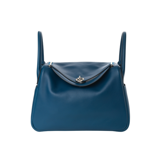 Hermes Lindy 30 Deep Blue Swift Leather