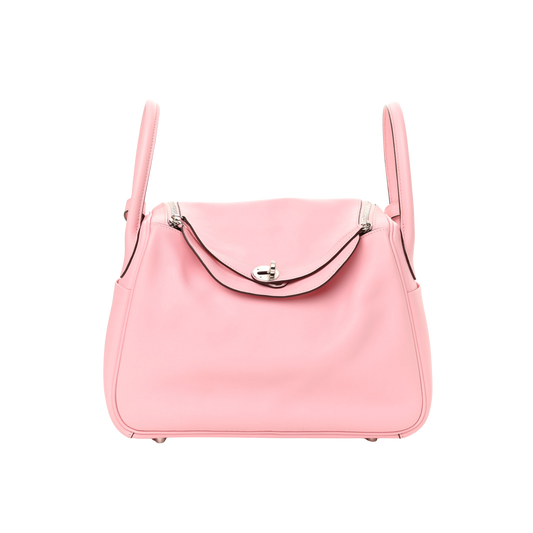 Hermes Lindy 30 Rose Sakura Swift Leather