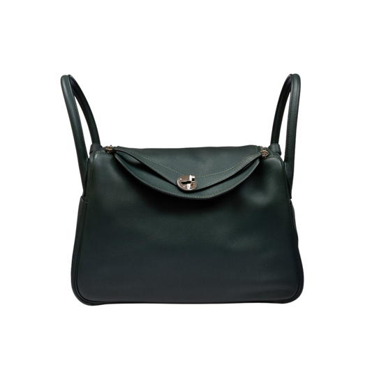Hermes Lindy 30 Vert Fonce Swift Leather