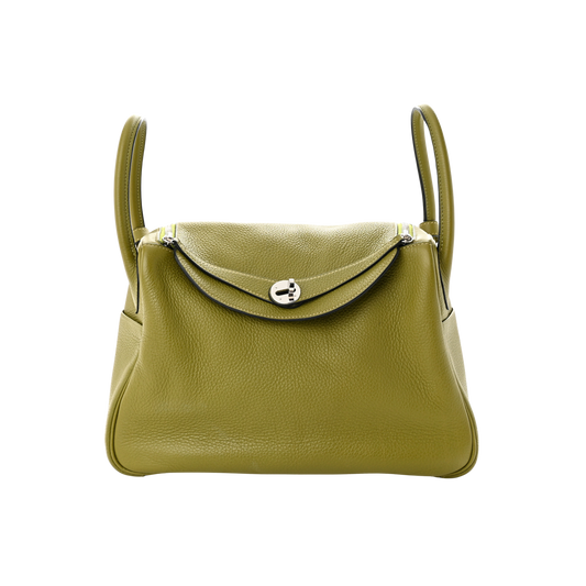 Hermes Lindy 30 Vert Chartreuse Clemence Leather