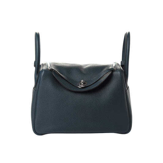 Hermes Lindy 30 Vert Cypress Clemence Leather