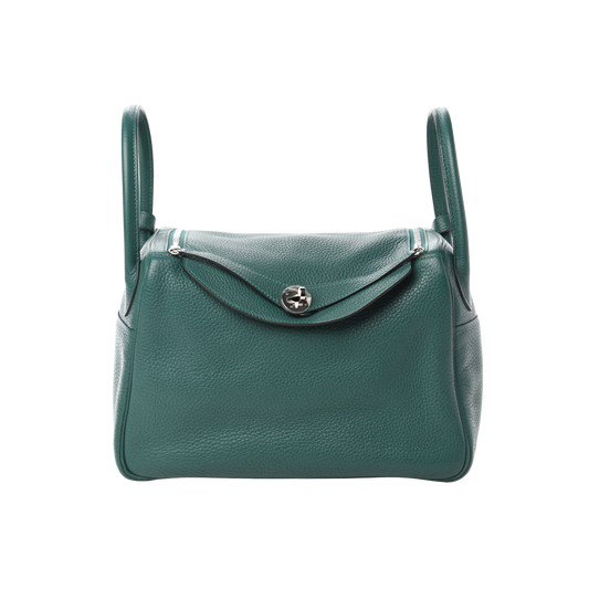 Hermes Lindy 30 Malachite Clemence Leather