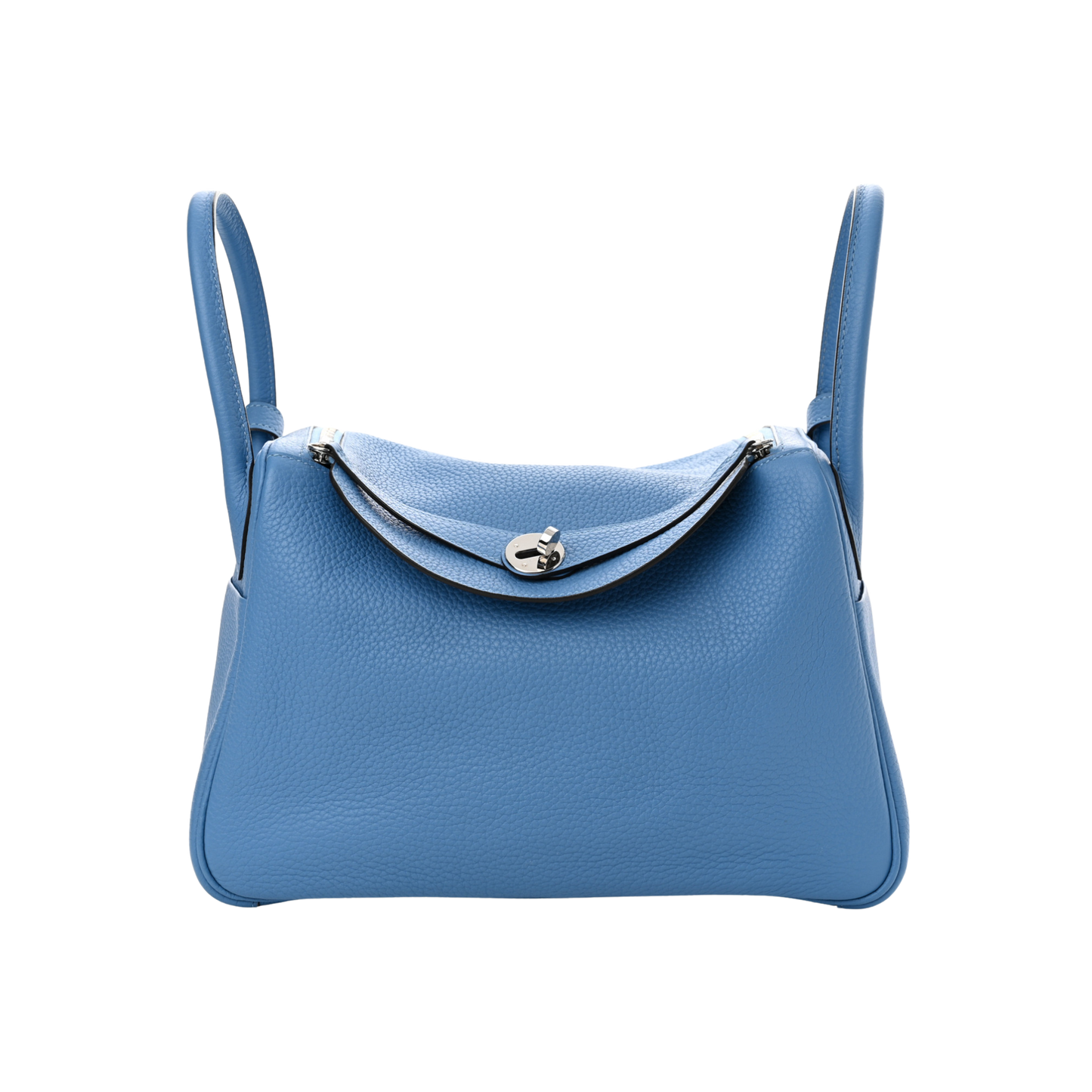Hermes Lindy 30 Bleu Paradis Clemence Leather