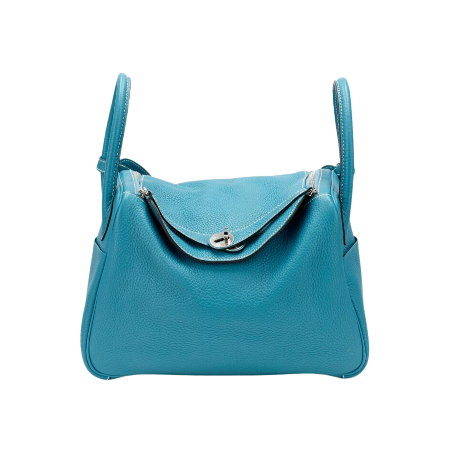Hermes Lindy 30 Bleu Jean Clemence Leather
