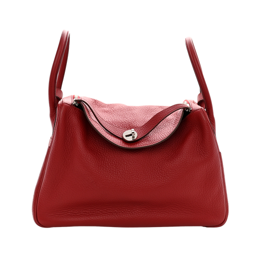 Hermes Lindy 34 Rouge Vif Clemence Leather