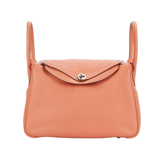 Hermes Lindy 34 Rose Tea Clemence Leather