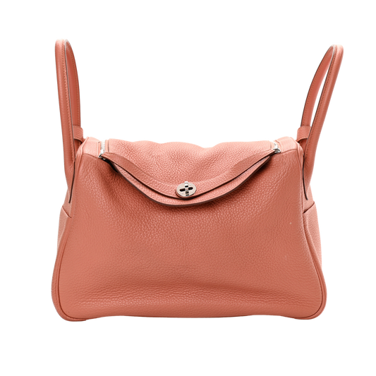 Hermes Lindy 34 Rose The Clemence Leather