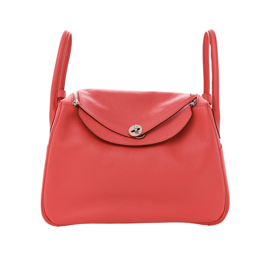 Hermes Lindy 34 Rose Jaipur Clemence Leather