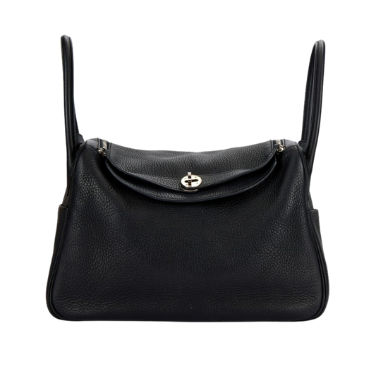 Hermes Lindy 34 Noir Clemence Leather