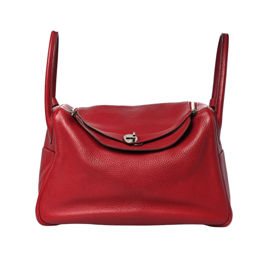 Hermes Lindy 34 Rouge Garance Clemence Leather