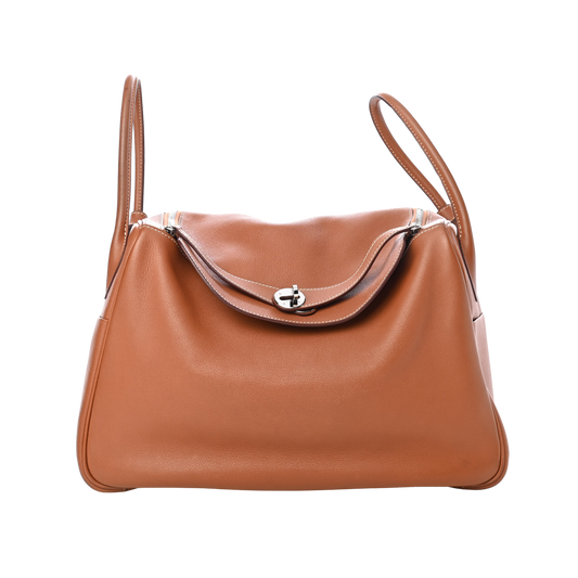 Hermes Lindy 34 Gold Swift Leather
