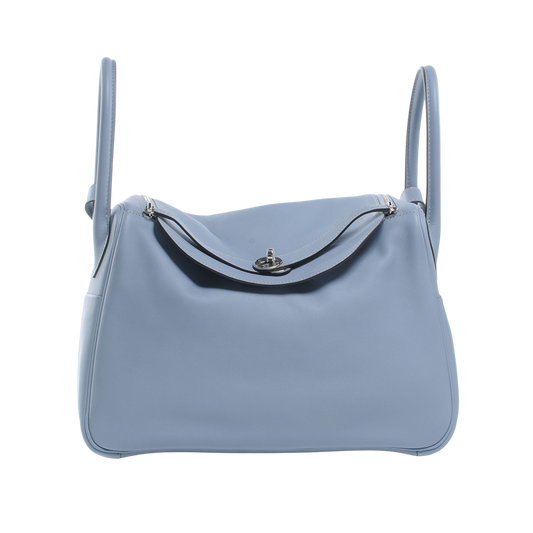 Hermes Lindy 34 Bleu Lin Swift Leather