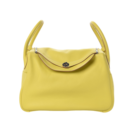 Hermes Lindy 34 Lime Swift Leather