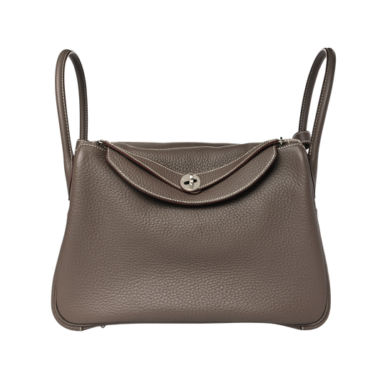 Hermes Lindy 34 Etoupe Clemence Leather