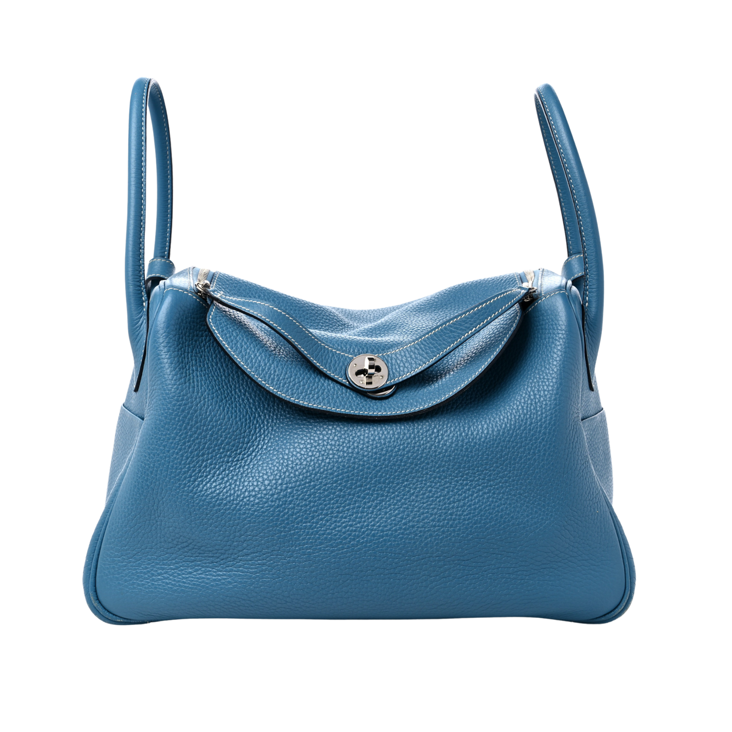 Hermes Lindy 34 Bleu Jean Clemence Leather